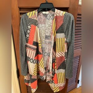 Flamingo Urban Colorful Geometric Cardigan